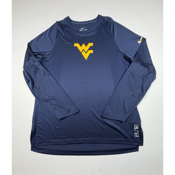 Nike Other - Nike West Virginia Mountaineers Men's XL Dri-FIT Elite Long Sleeve Shirt Navy